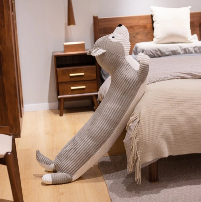 110 cm langes Hunde-Plüschtier-Kissen