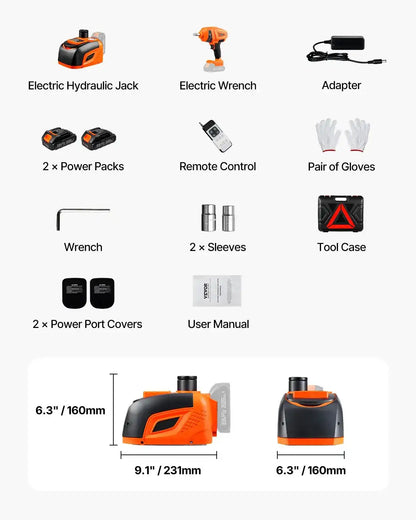 Wireless electric hydraulic jacks
