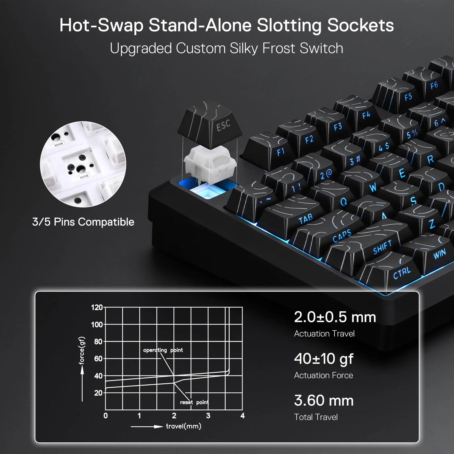 High-end CNC-machined aluminum mechanical keyboard with hot-swappable keys