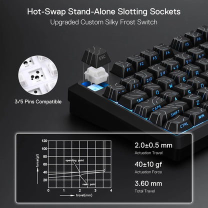 High-end CNC-machined aluminum mechanical keyboard with hot-swappable keys