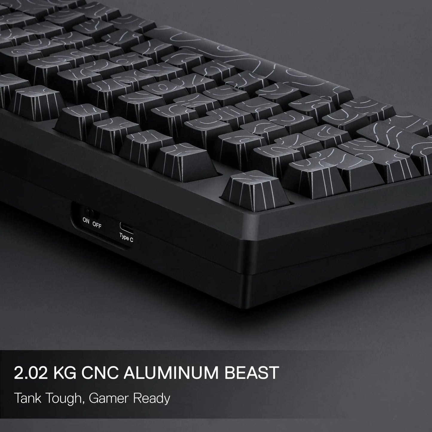 High-end CNC-machined aluminum mechanical keyboard with hot-swappable keys