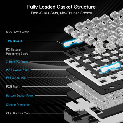 High-end CNC-machined aluminum mechanical keyboard with hot-swappable keys