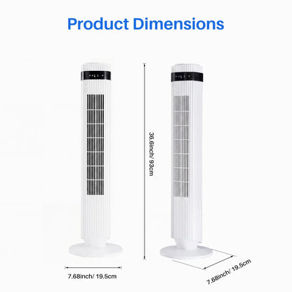 【New】Tower Fan for Bedroom, 28dB Silent Standing Fan with 12H Timer, Smart Auto Mode, 64° Oscillating Bladeless Cooling Fan for Home Office